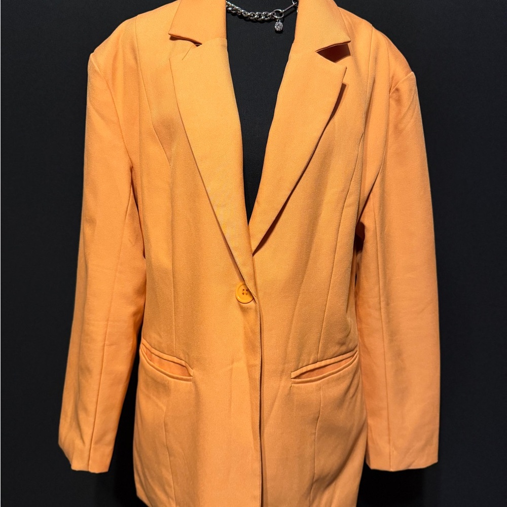 Missguided + Bold Orange Blazer